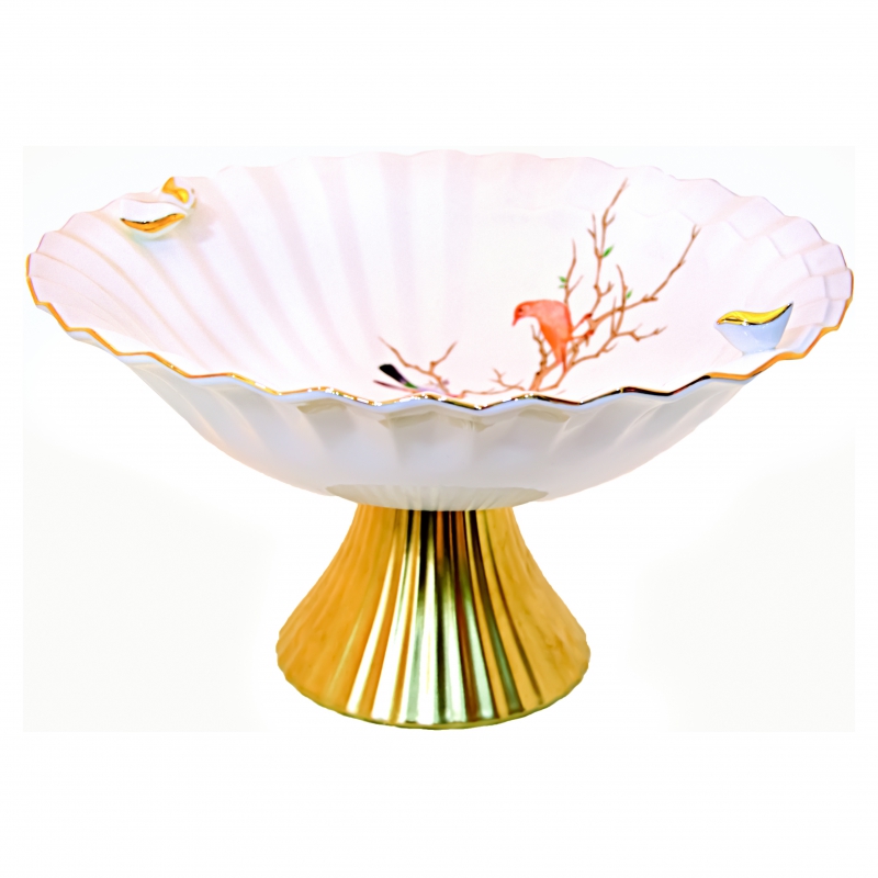 Մրգաման ANGELA TB BRD-262 Կլոր Ծիտ Նկարով Կերամիկա 2